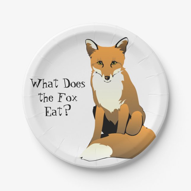 What Does the Fox Eat? Paper Plates (Front)