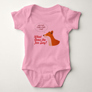 What Does the Fox Say Funny t-shirt Baby Bodysuit