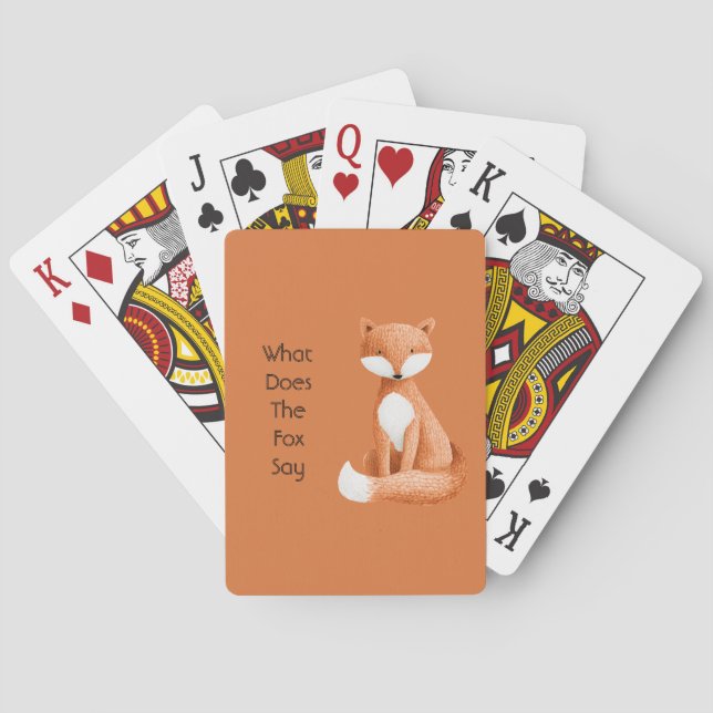 What Does the Fox Say? Playing Cards (Back)