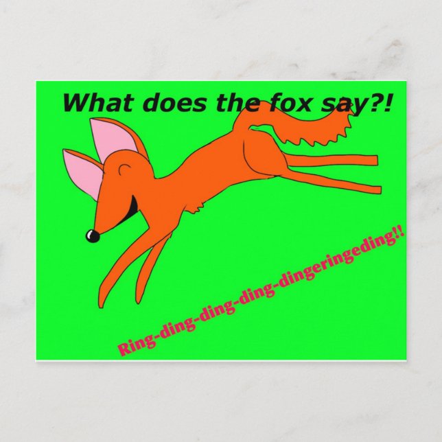What does the fox say? postcard (Front)