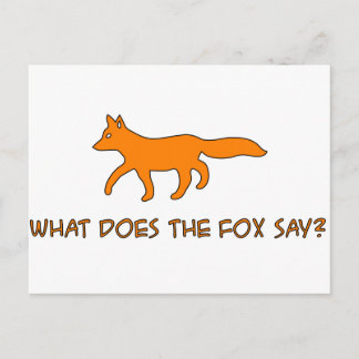 what does the fox say postcard