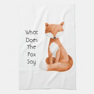 What Does the Fox Say? Tea Towel