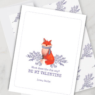 What Does the Fox Say Valentine's Day Holiday Card