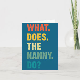 What Does The Nanny Do Black Uni Adult  Card