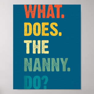 What Does The Nanny Do Black Uni Adult  Poster
