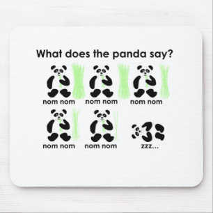 What does the panda say? mouse pad