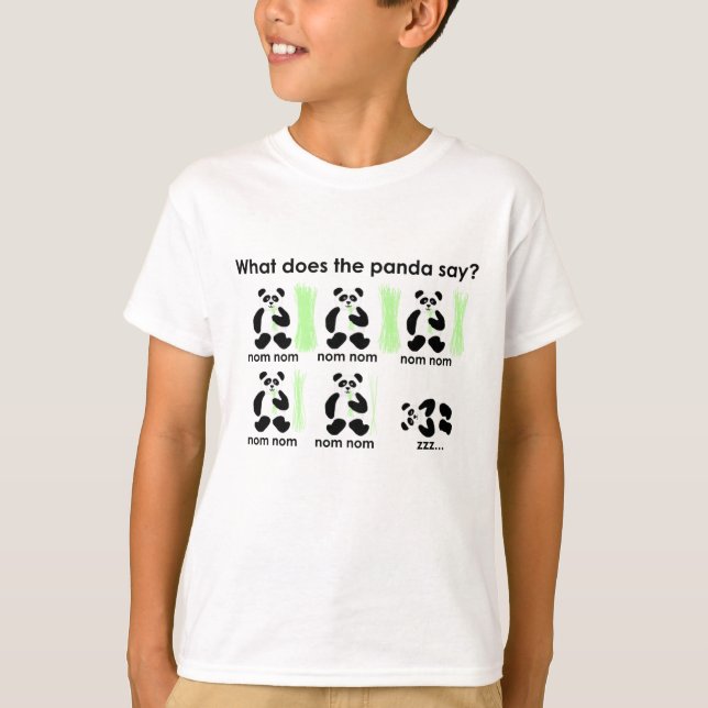 What does the panda say? T-Shirt (Front)
