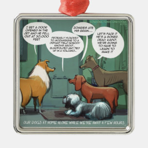 What Dogs Fear Rick London Funny Metal Tree Decoration