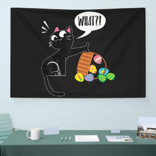 WHAT ! Easter Cat Banner