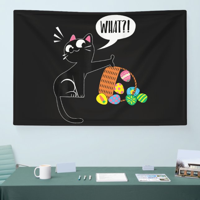 WHAT ! Easter Cat Banner (Tradeshow)
