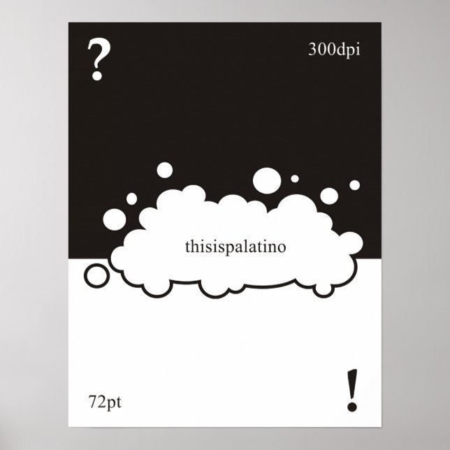 What font? 72 point Palatino Poster (Front)