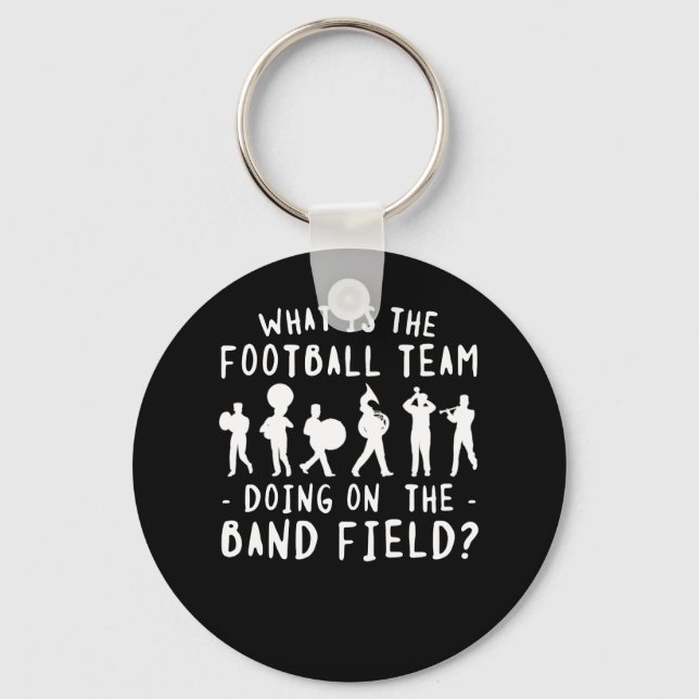 What Football Team Doing Marching Band Key Ring (Front)