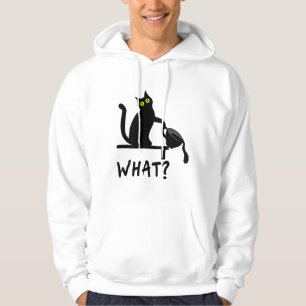What Funny Black Coffee Cat Kitten Cat Lover Hoodie