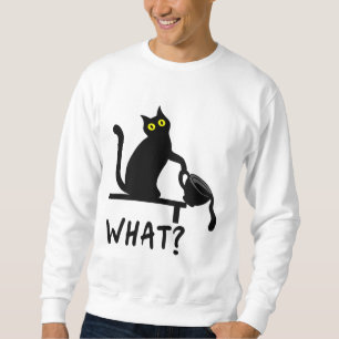 What Funny Black Coffee Cat Kitten Cat Lover Sweatshirt