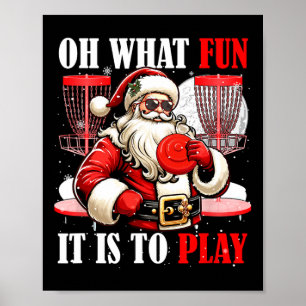 What Funny It Is To Play Christmas Santa Playing D Poster