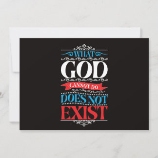 What God Cannot Do Does Not Exist Invitation