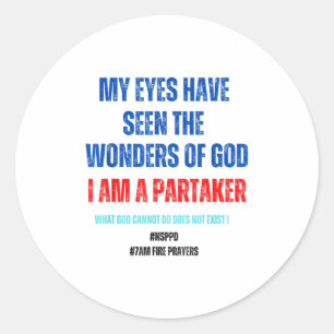 What God Cannot Do Does Not Exist Nsppd - Witness Classic Round Sticker