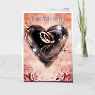 What God Has Put Together Pink Save The Date  Foil Greeting Card