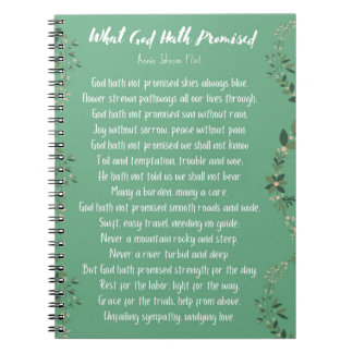 What God Hath Promised (Light Green) Notebook