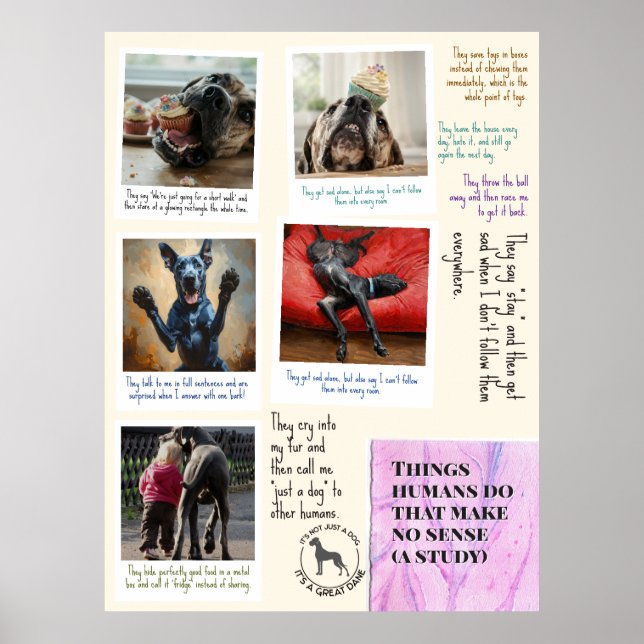 What Great Danes think about humas Poster (Front)