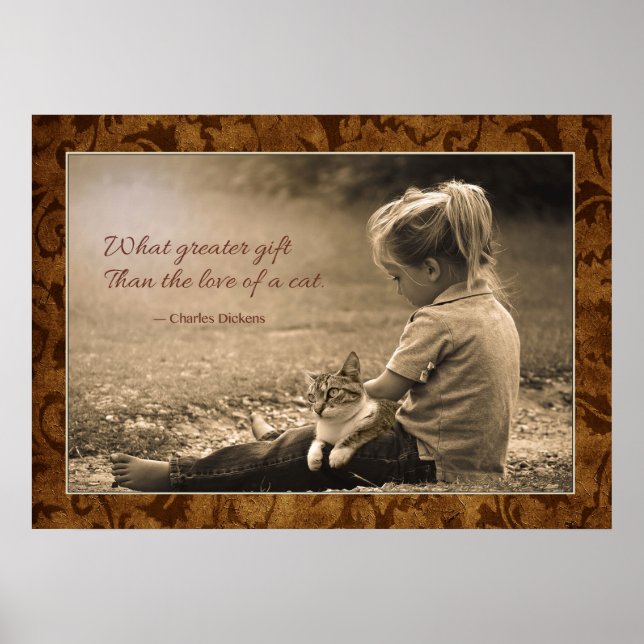 What greater gift than the love of a cat. poster (Front)