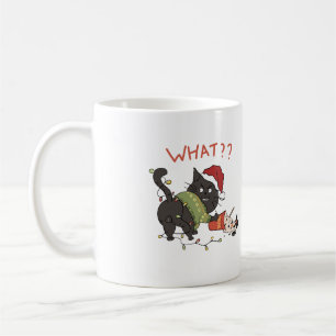 "WHAT??" Grumpy Cat Christmas Coffee Coffee Mug