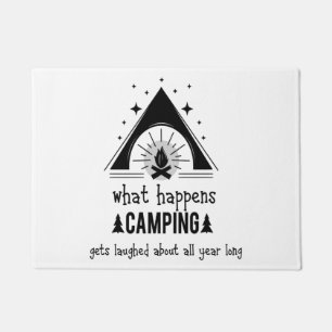 What Happen Camping Fun Camper Quote Doormat