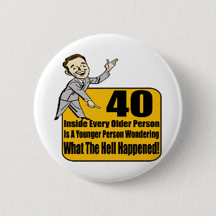 What Happened 40th Birthday Gifts 6 Cm Round Badge