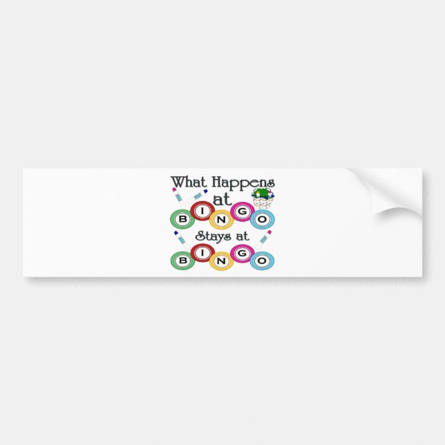 What Happens at Bingo Bumper Sticker (Front)
