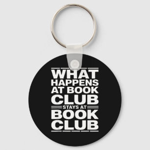 What happens at book club funny reader  key ring