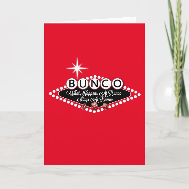 What Happens At Bunco Stays At Bunco Fun Card (Front)