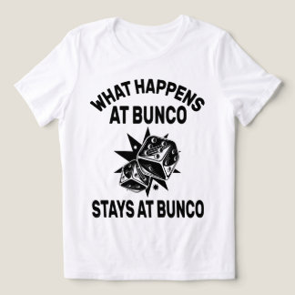 What Happens at Bunco Stays at Bunco Funny Bunco Tri-Blend Shirt