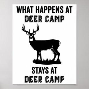 What Happens At Deer Camp Stays At Deer Camp Funny Poster