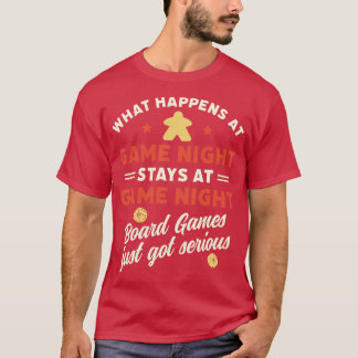 What Happens at Game Night Funny Board Games Quote T-Shirt