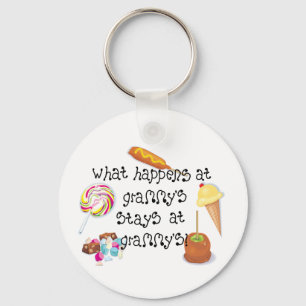 What Happens at Grammy's STAYS at Grammy&apos Key Ring