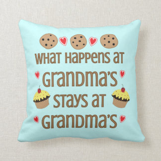 What happens at Grandma's Decorative Throw Pillow