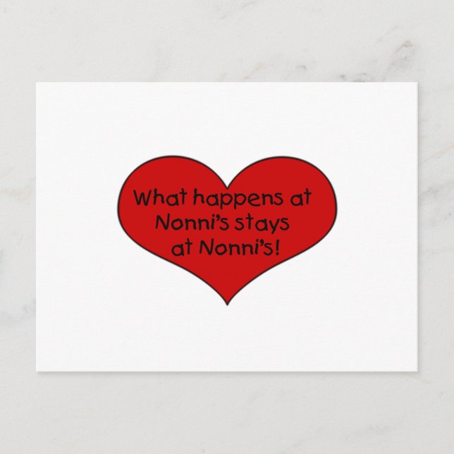 What happens at Nonni's stays Postcard (Front)