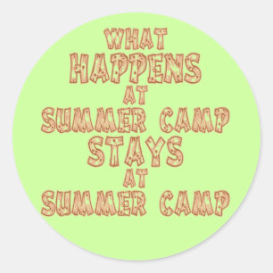 What Happens at Summer Camp Classic Round Sticker