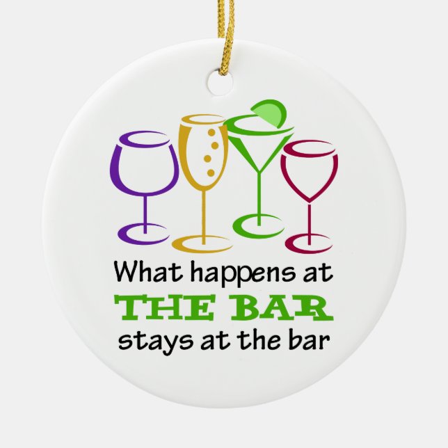 What Happens Ceramic Tree Decoration (Front)