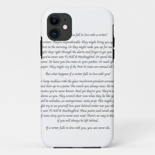 What Happens If You Fall in Love With a Writer? Case-Mate iPhone Case (Back)