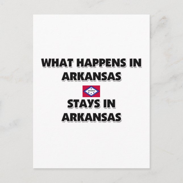 What Happens In ARKANSAS Stays There Postcard (Front)