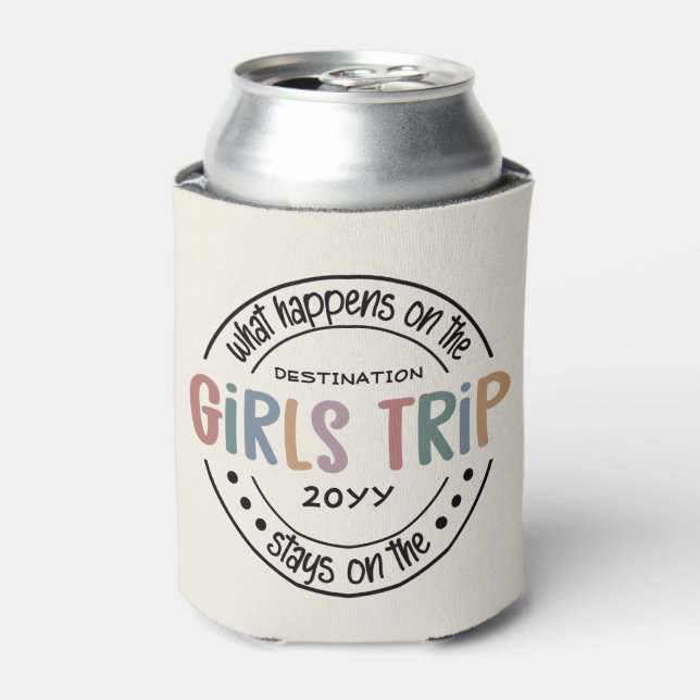 What happens on Girls Trip Custom Girls Weekend Can Cooler (Can Front)