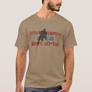what happens on ice stays on ice hockey t-shirt