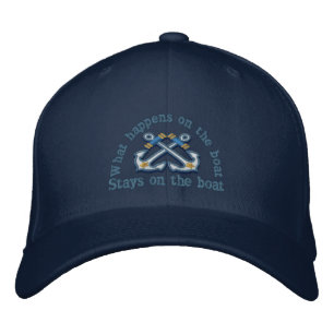 What happens on the boat ... crossed anchors embroidered hat