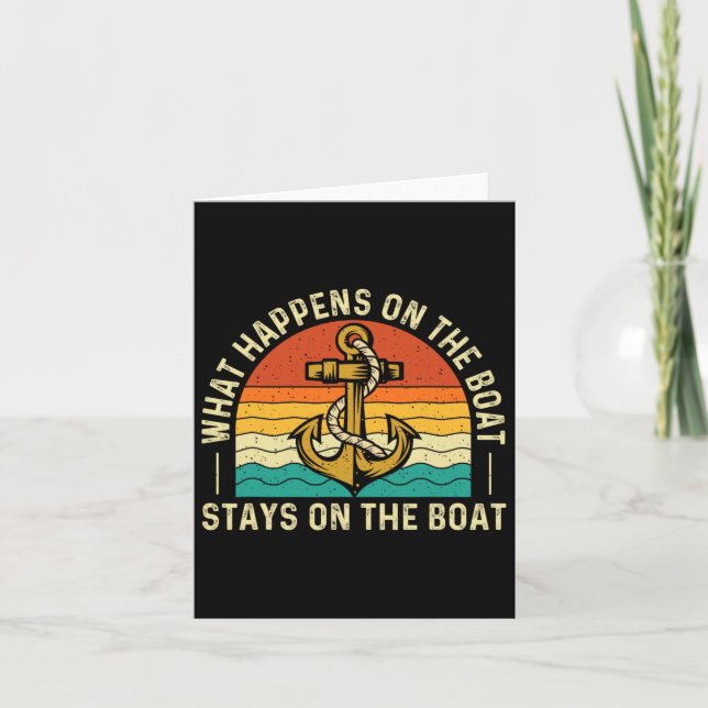 What Happens On The Boat Stays On The Boat - Boati Card (Front)