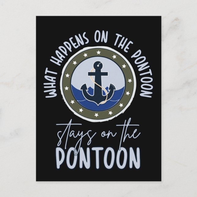 What Happens on the Pontoon stays on the pontoon Postcard (Front)