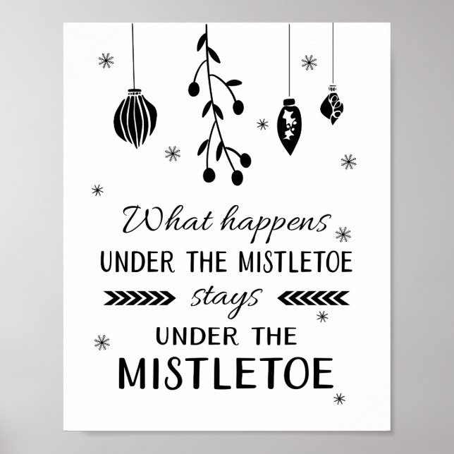 What Happens Under The Mistletoe Stays Christmas Poster (Front)