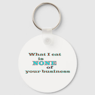 What I eat is NONE of your business Key Ring