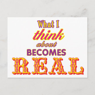 What I Think About Becomes Real Postcard