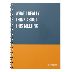 What I Think About This Meeting Funny Snarky Notebook